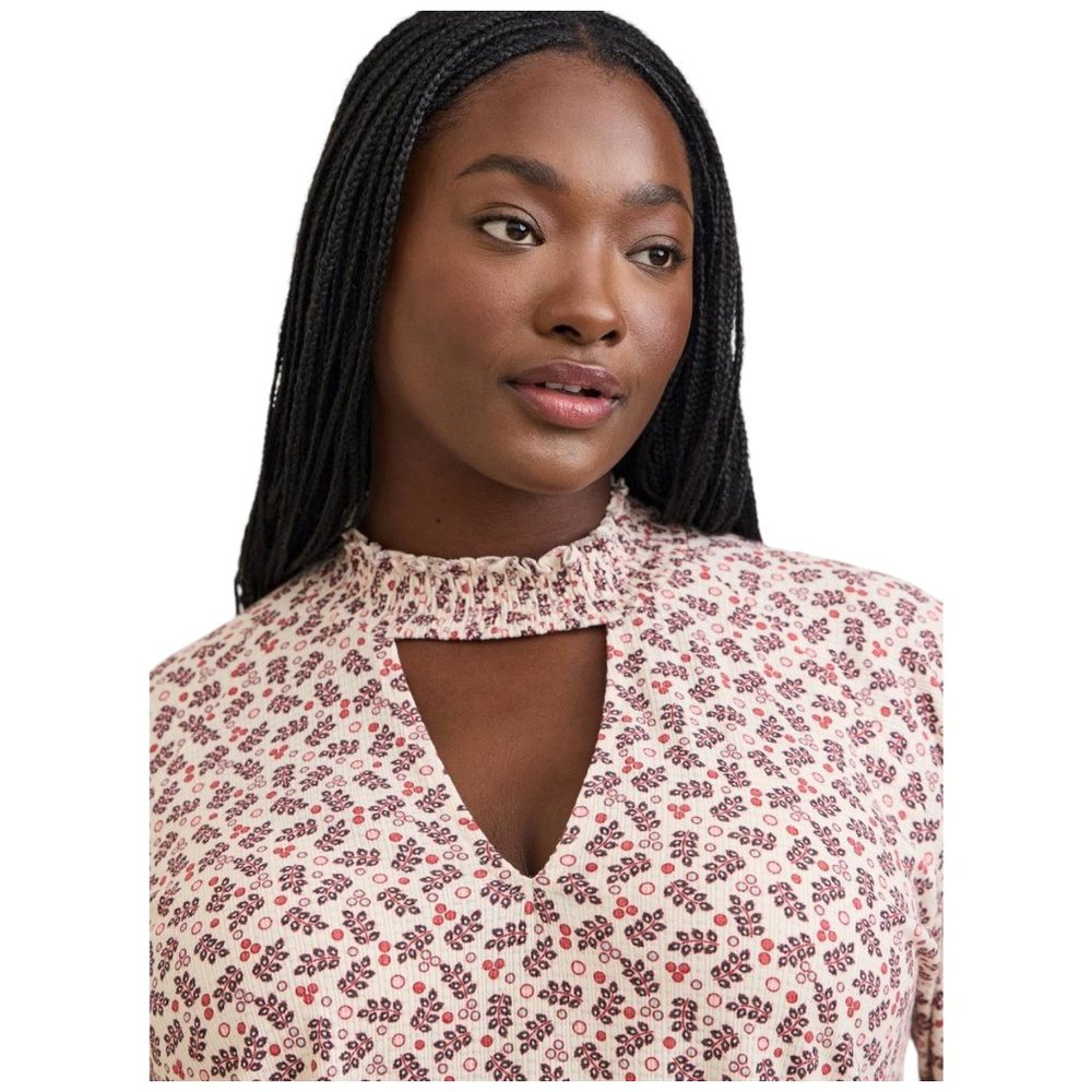 TORRID Sizes L, 1X, 3X, 4X, 5X, 6X -Choker Neck Smocked Bottom Top NEW - Picture 3 of 6